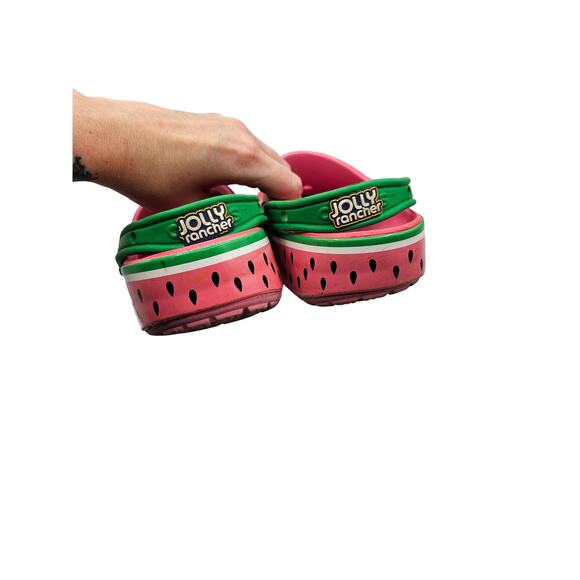 Crocs JOLLY RANCHER Watermelon Classic Clogs (Unisex) S-329 Sz 9 Men / 11 Women - Picture 3 of 6